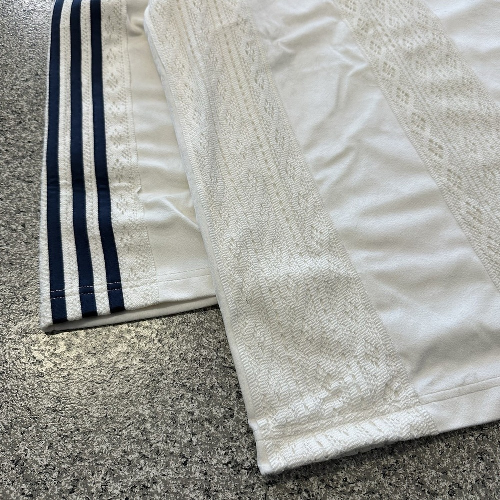 Adidas Originals Soccer Jersey Polo Womens 2XL Velour Crochet Off White KR7651 - Picture 2 of 10